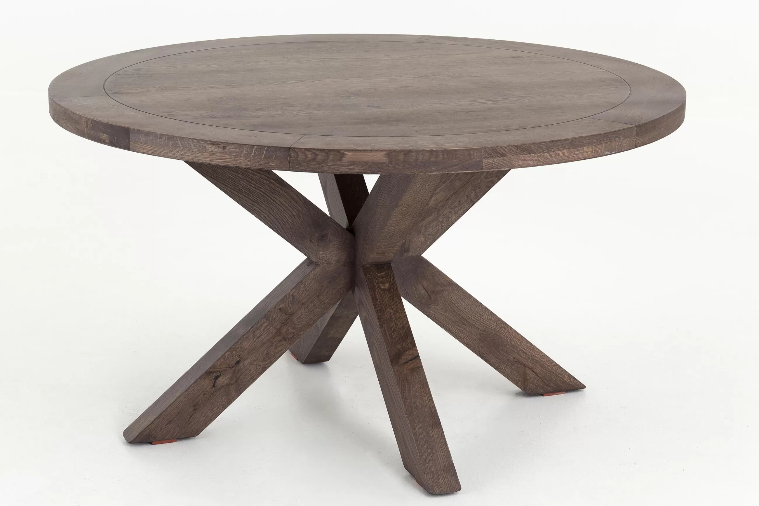 Flamant Forino, Table A Manger, Chene Fume, Ronde, 110 Cm- Tables A Manger