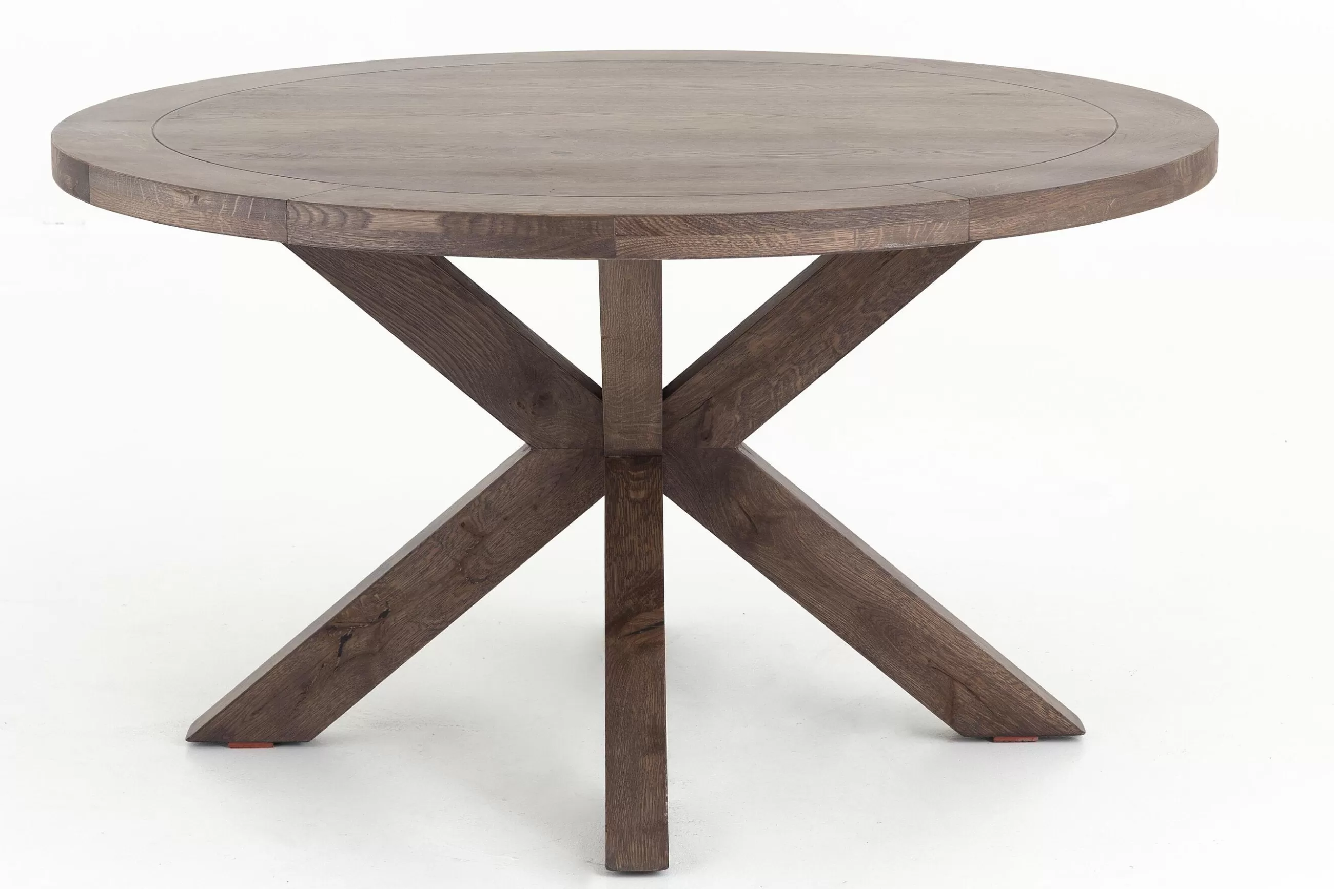 Flamant Forino, Table A Manger, Chene Fume, Ronde, 110 Cm- Tables A Manger