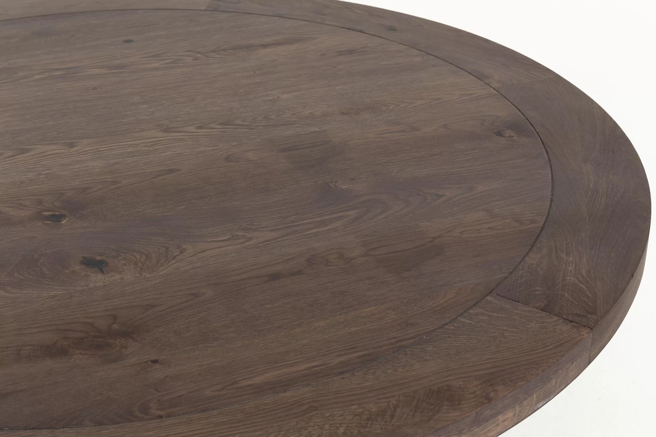 Flamant Forino, Table A Manger, Chene Fume, Ronde, 110 Cm- Tables A Manger