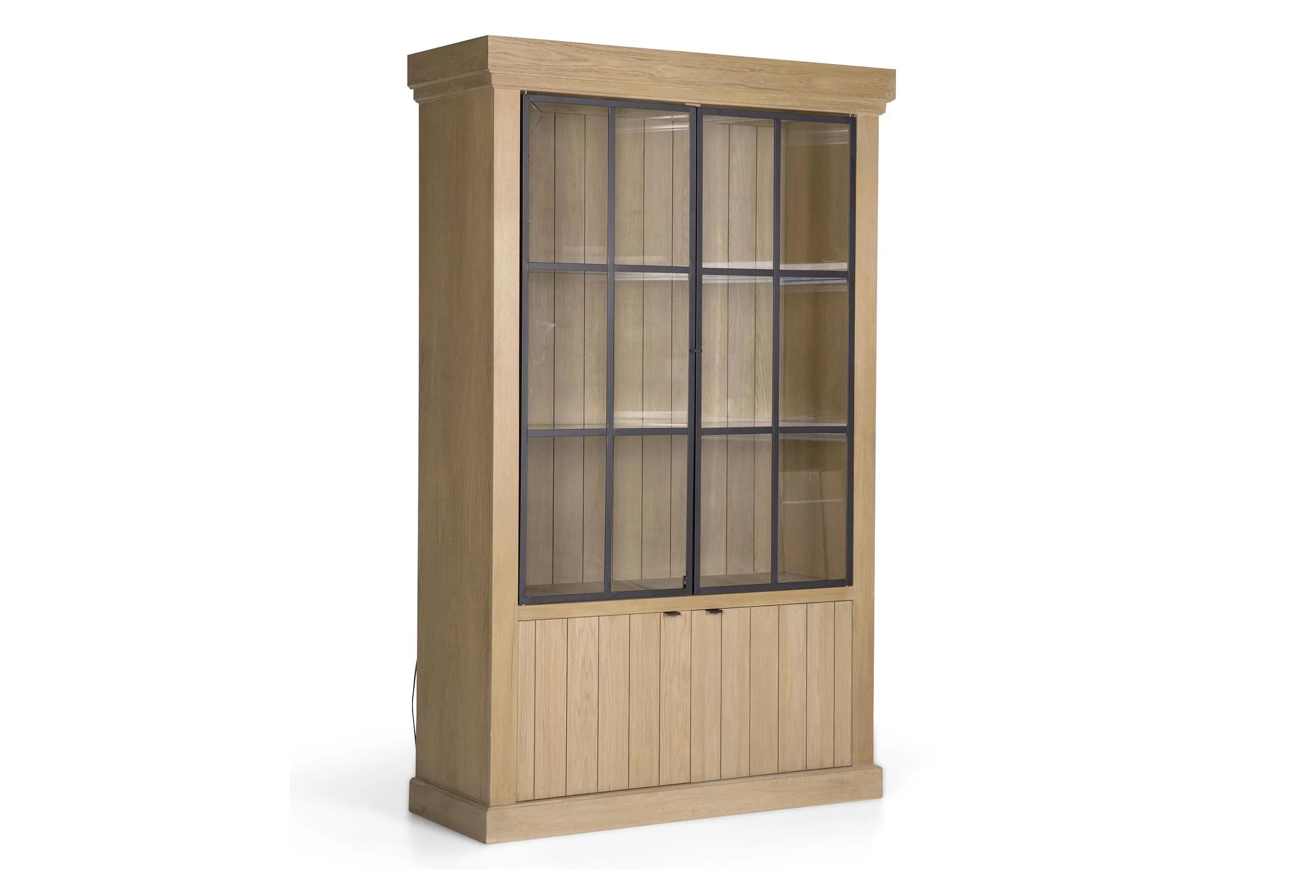 Flamant Iron Jason, Armoire, Chene Patine, 2 Portes En Fer- Placards