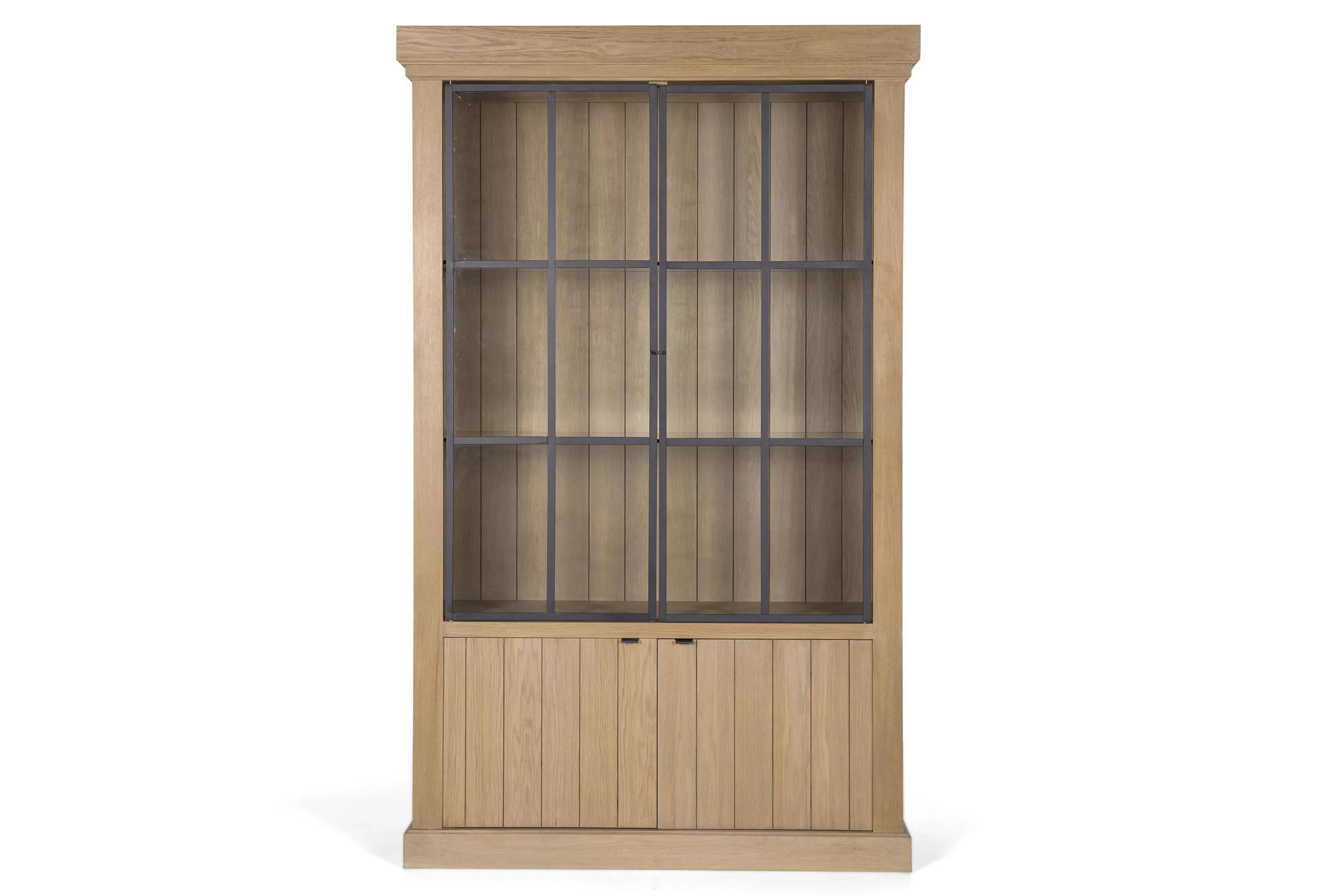 Flamant Iron Jason, Armoire, Chene Patine, 2 Portes En Fer- Placards