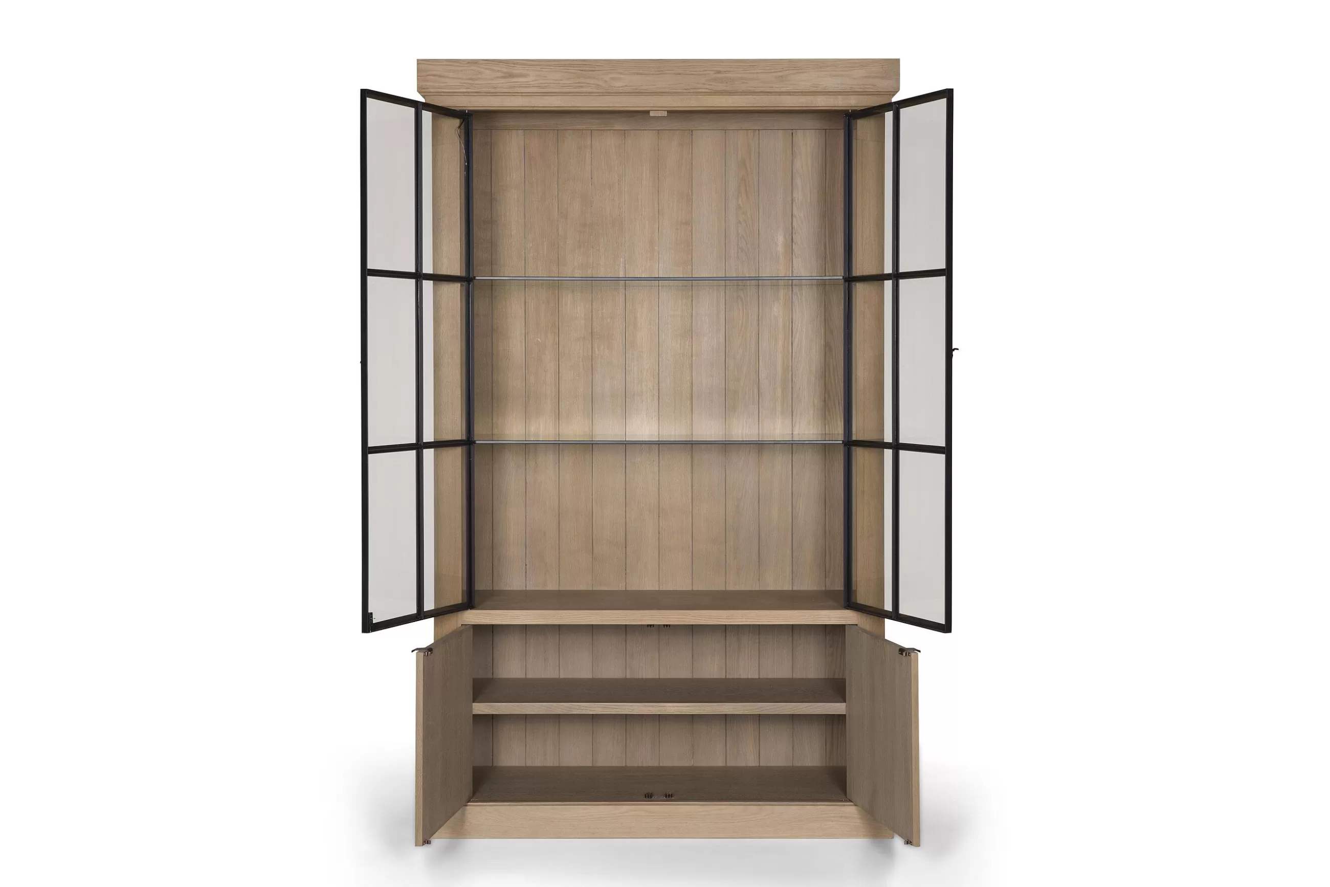 Flamant Iron Jason, Armoire, Chene Patine, 2 Portes En Fer- Placards