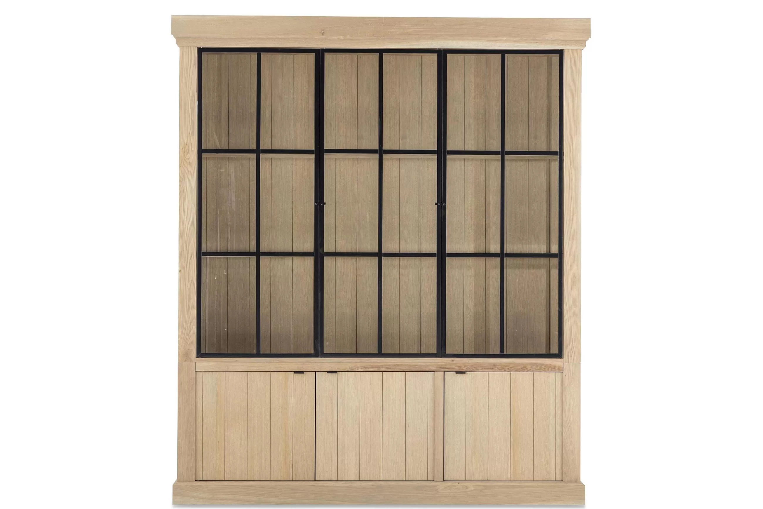 Flamant Iron Jason, Armoire, Chene Patine, 3 Portes En Fer- Placards